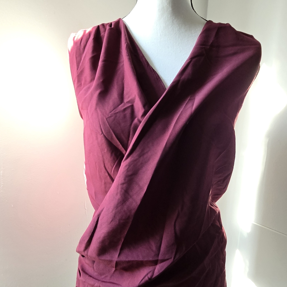 Elegant Burgundy Wrap Dress